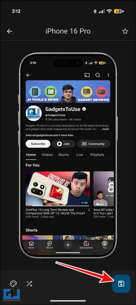 How to Add iPhone or Android Phone Frame to Your Screenshots 4 save edited image