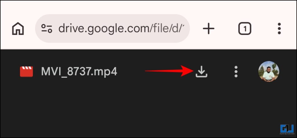 tap on download icon