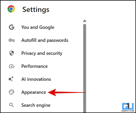 How to Enable Vertical Tabs on Google Chrome 7 appearance tab