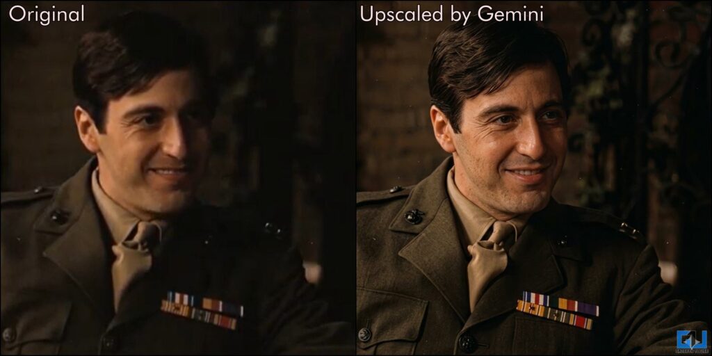 comparing real and boosted from gemini